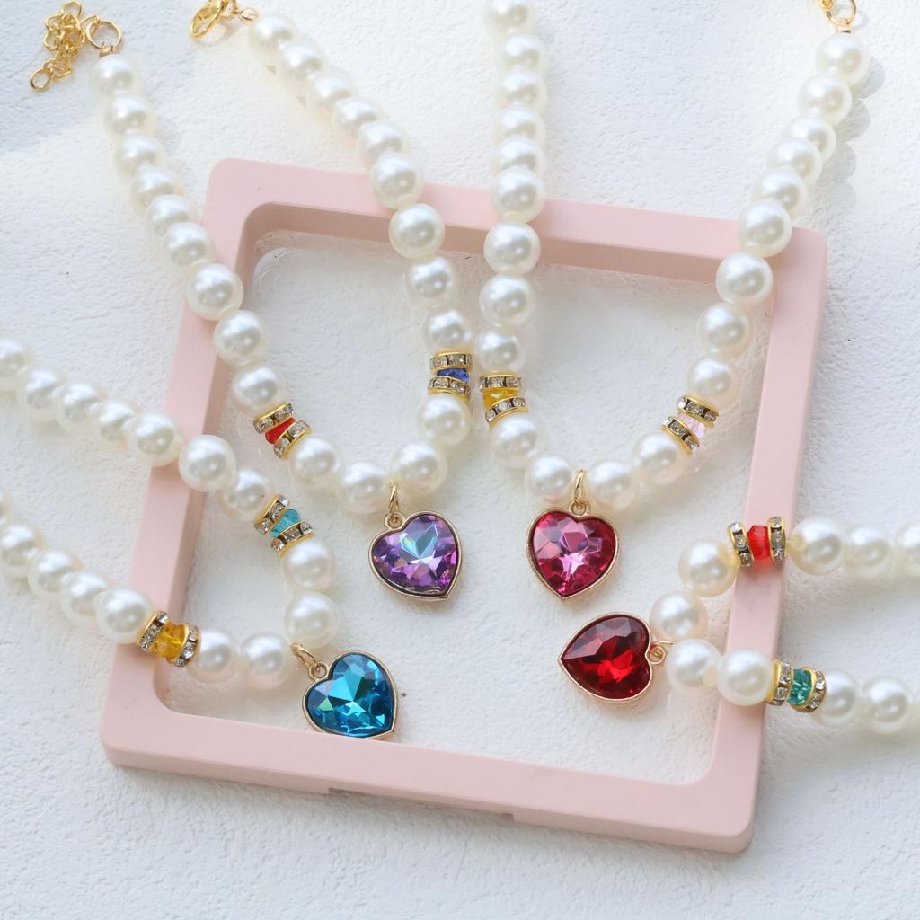 New Hot Selling Pet Pearl Necklace Devon Cat Color Vintage Fashion Pearl Collar Dog Pendant Accessories