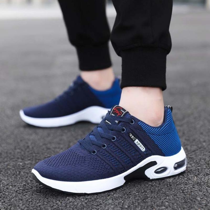 Fashion Breathable Men's Shoes Summer Mesh Flying Woven Casual Sneakers  Versatile Men Tennis Running Shoes  39-44