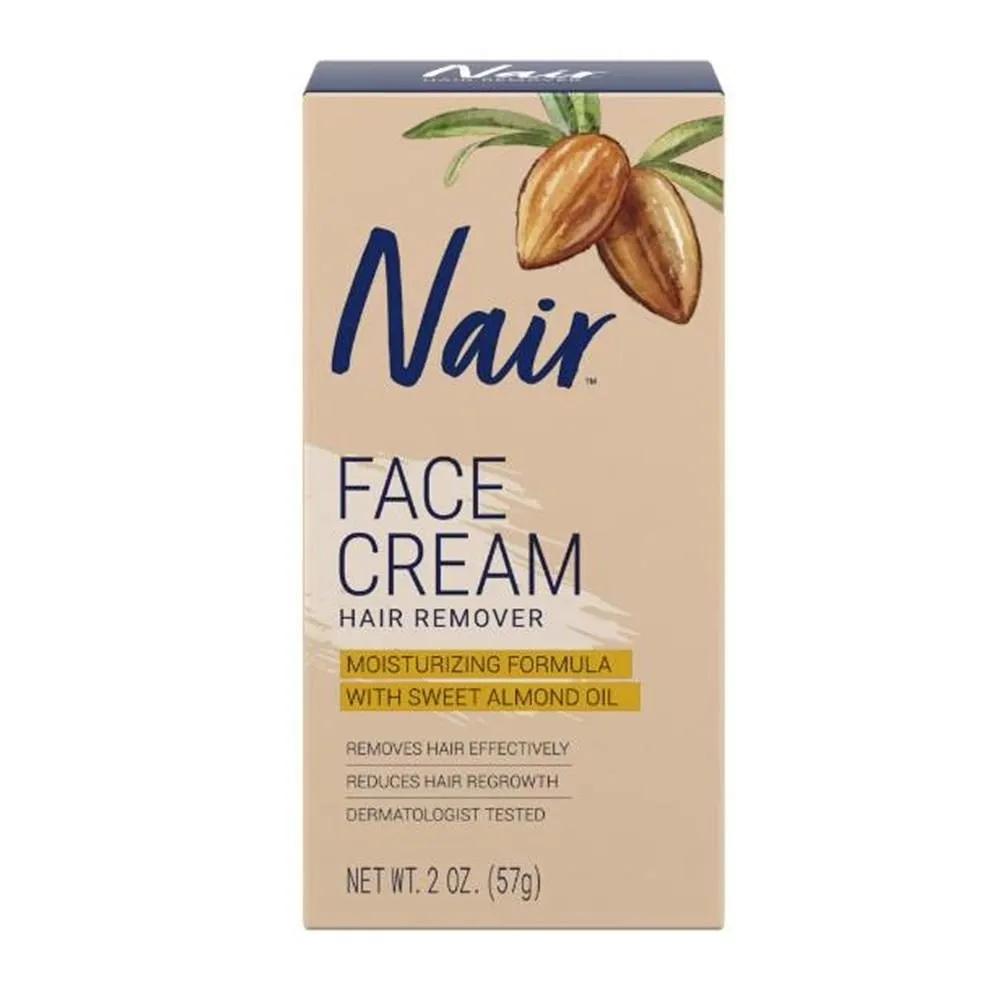 Nair Face Cream 57g 1 Pack Sweet Almond Oil Nair Moisturizing Facial Hair Removal Cream With Sweet