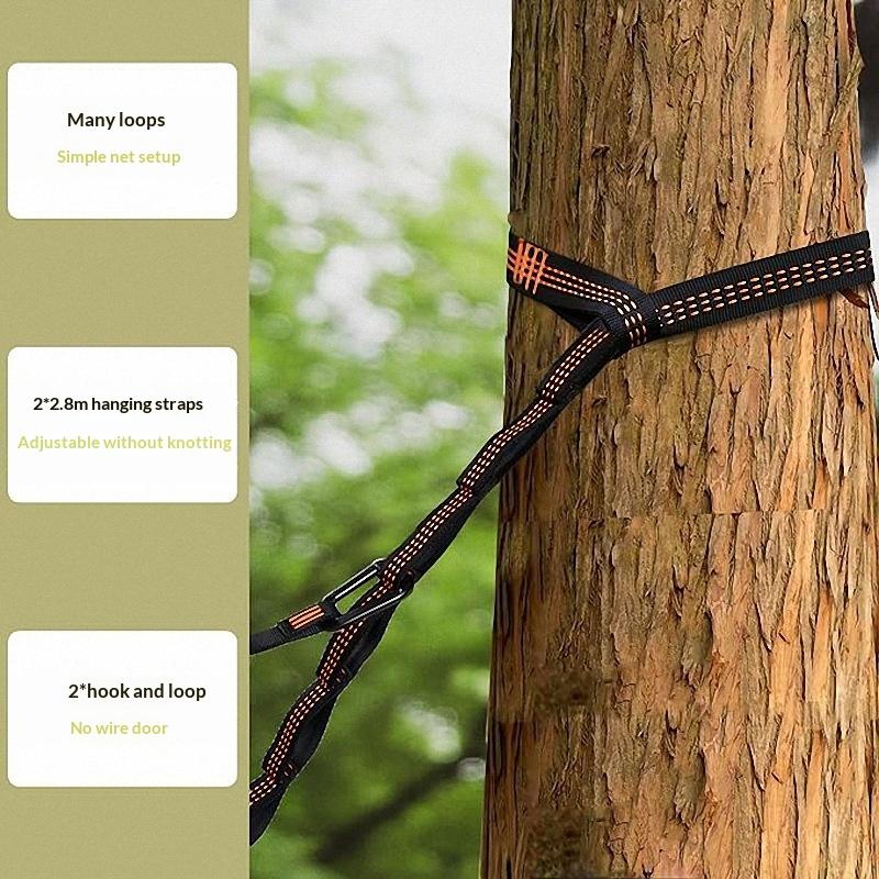 2-In-1 Camping Hammock with Mosquito Net Automatic All Season Suitable Portable Outdoor Hanging Bed for Camping Travel