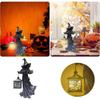 Witch Statue Halloween Figurines Spooky Witch With Lamp Table Centerpieces Desk Decor For Fireplace Living Room Bedroom Patio