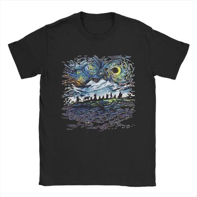 Van Gogh Never Saw The Fellowship Premium   T Shirt Summer LLords Of The RRings Meme T Shirts Adult Cotton O Neck Top Tees