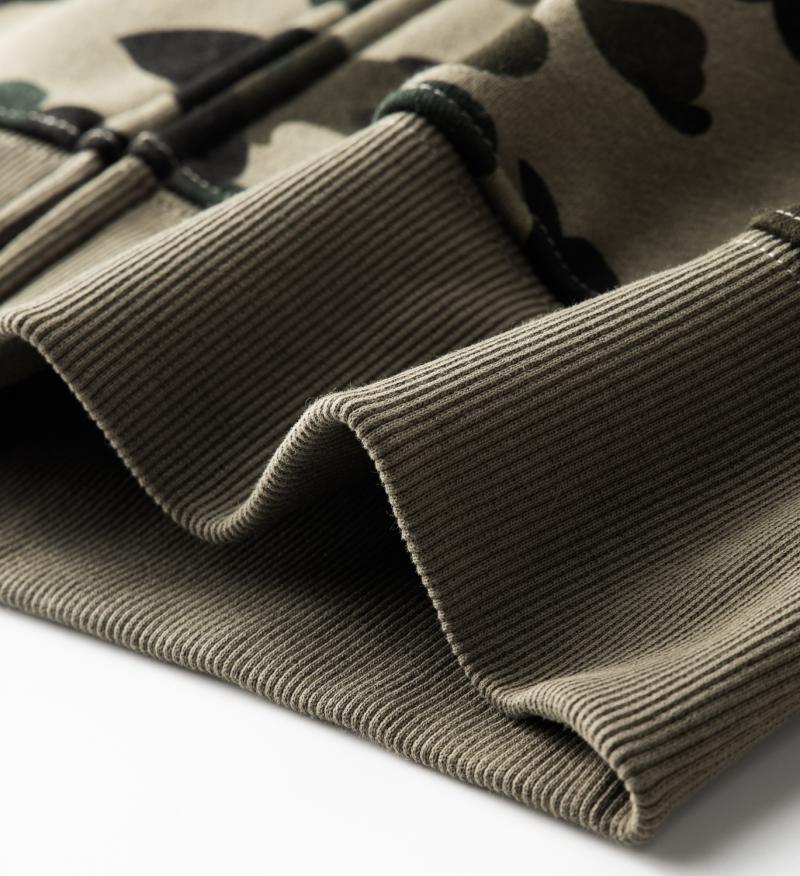 Hello Kitty Camouflage Shark Head Hoodie: Men's Cartoon Zipper Jacket