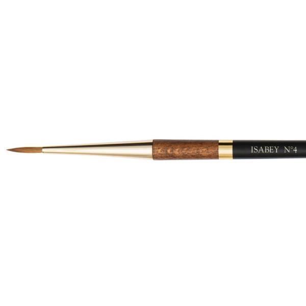 Pinceau aquarelle rond fin Isabey Martre Kolinsky Pure 6227i N 4 - Fibres naturelles