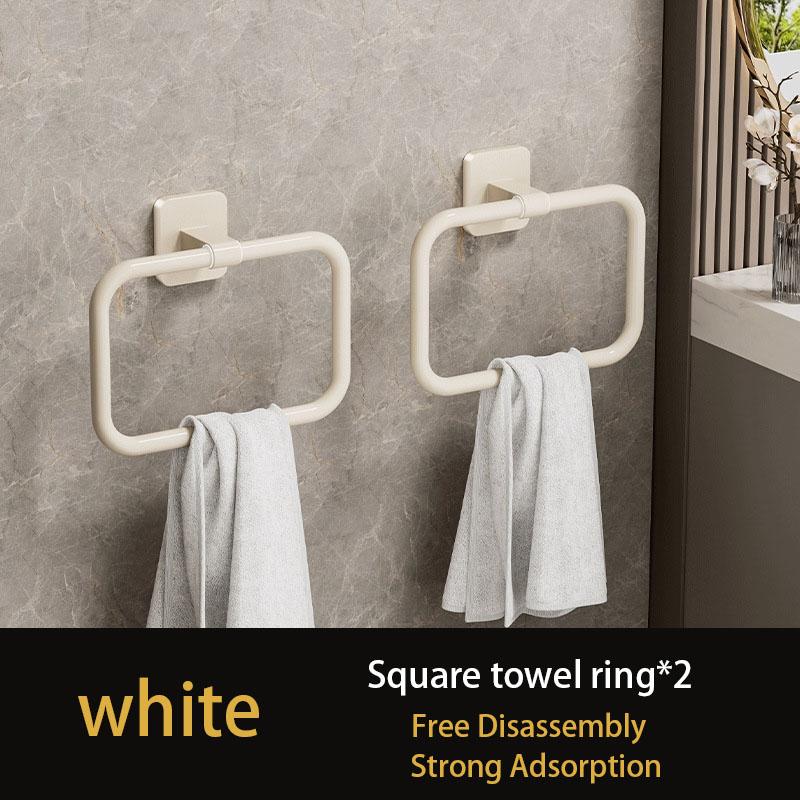 Towel Storage Rack Bathroom Punch-free Wall-mounted Powerful Self-adhesive Creative Towel Ring Toilet Towel Storage Rack