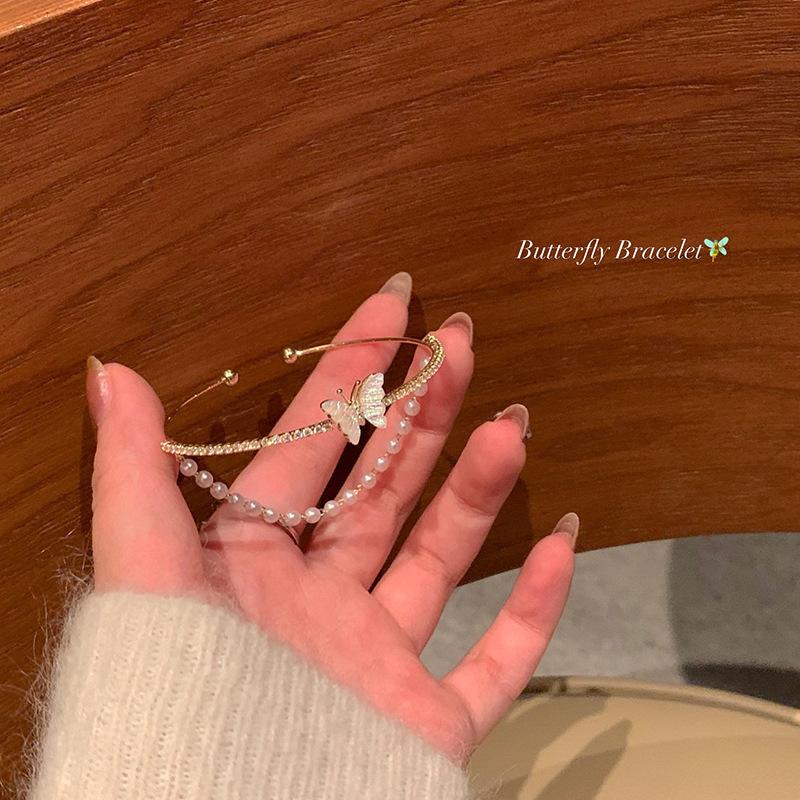 ins style pearl bracelet girls retro niche temperament beaded bracelet high-end couple girlfriend jewelry