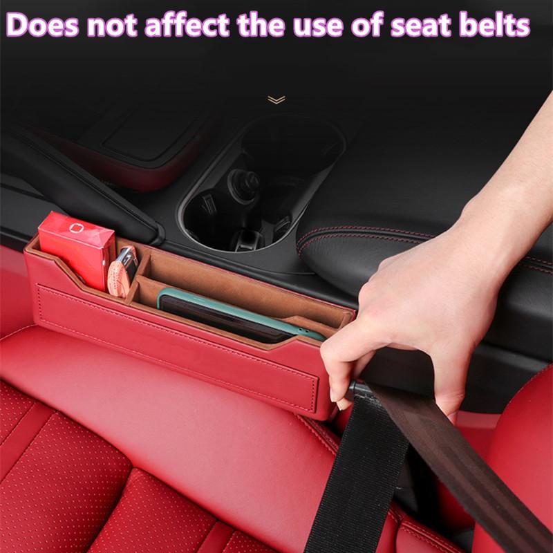 Car Seat Gap Storage Box Bag Organizer Case Slit filler Holder For Porsche Macan Cayenne Panamera 718 911 Interior Accessories