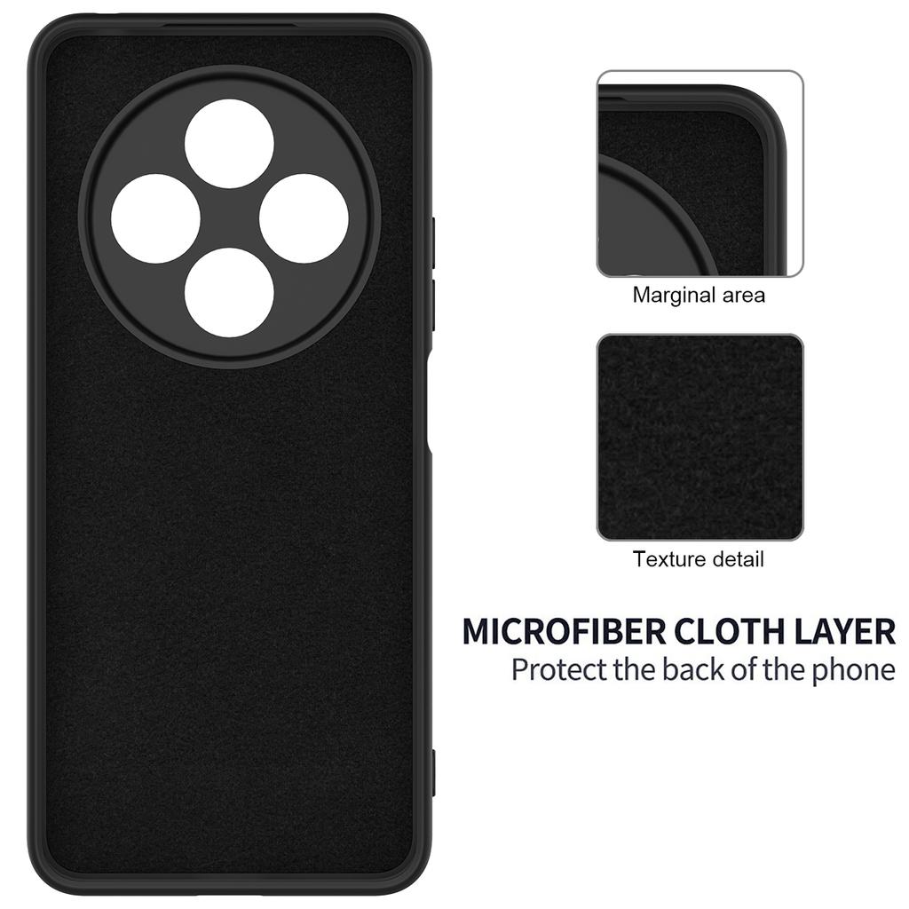 Husă din silicon lichid pentru Xiaomi Poco C75 4G/Redmi 14R 5G/14C 4G Anti-zgârieturi Husă de telefon cu curea de mână