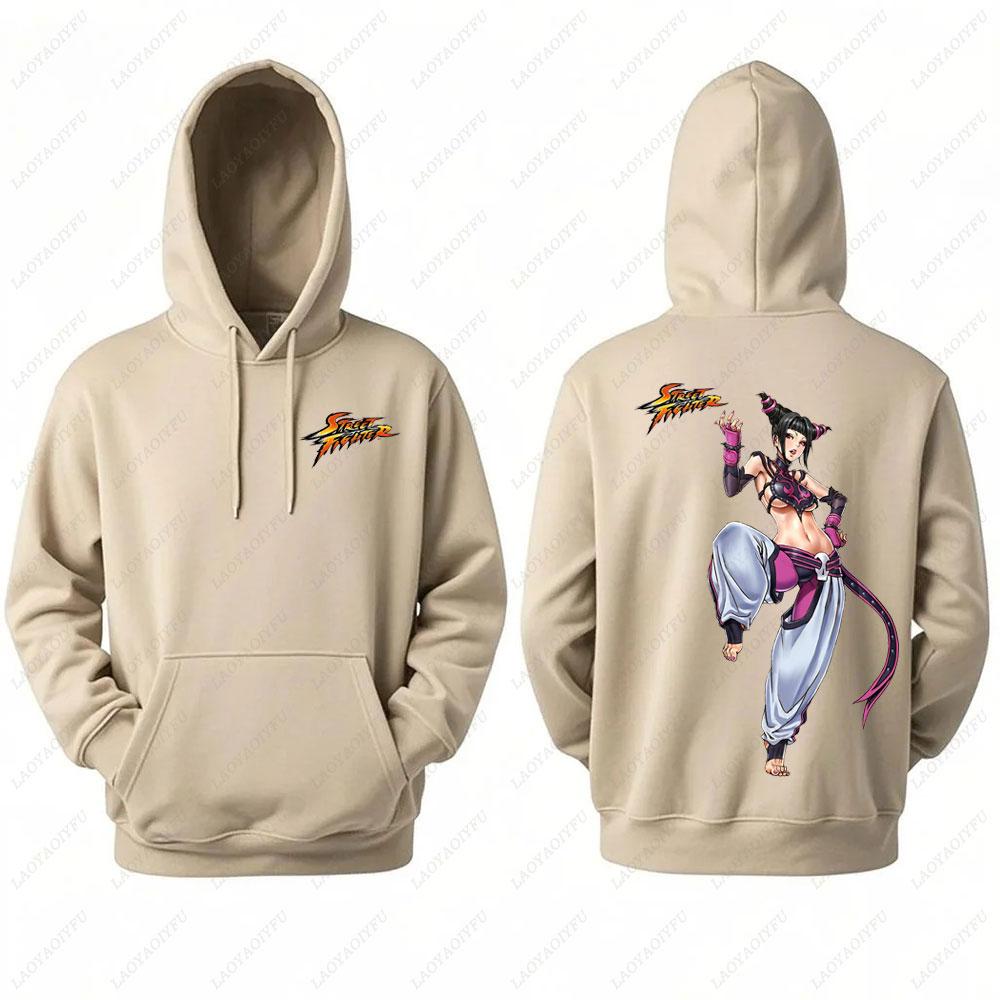 Unisex Chun Li Street Fighter Long Sleeve Hoodie Autumn Winter Fashion Harajuku Streetwear Tops for Men Man hoodies men clothin
