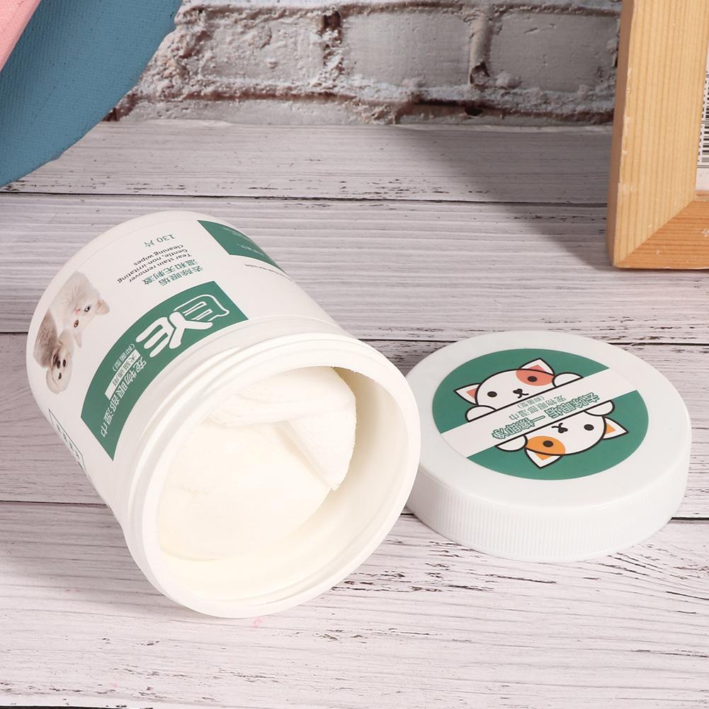 130PCS/Bottle Pet Dogs Special Purpose Tear Remover Wipe Cat Cleaning Eye Cleaner Wet Tissue
