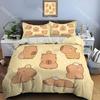 Fashion Capybara Cute Cartoon Bedding Set Single Twin Full Queen King Size Bed Set Kids Bedroom Duvetcover Sets Bed Sheet Set