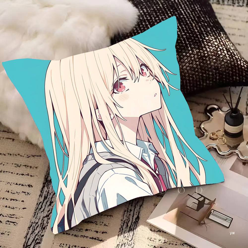 Shiina Mashiro Anime The Pet Girl Of Sakurasou Pillow Case Fashion Square Pillowcase Bedroom Sofa Room Ins Decoration Leisure