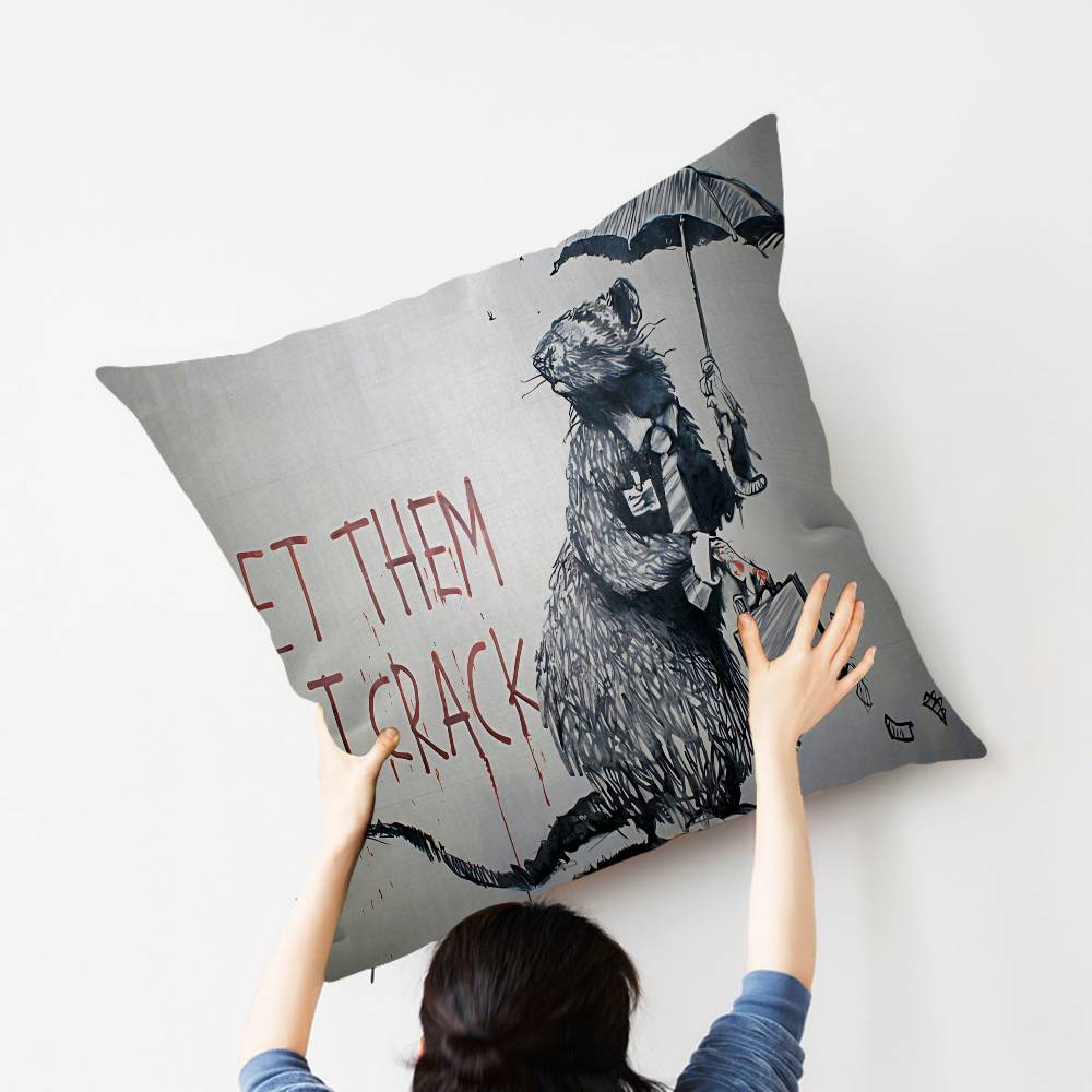 Artist B-Banksy Cushion Cover Pillow Cover Decor Pillowcase Printed Cushion Case for Couch