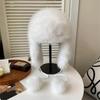 Blue imitation mink Lei Feng hat women's winter plush northern skiing cold and warm ear protection hat fleece thickened hat