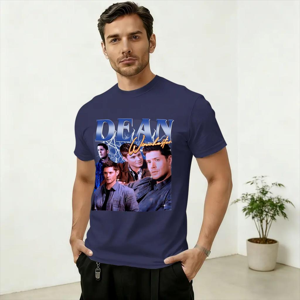 Unisex T-Shirt Supernaturals TV Unique 100% Cotton Tees Short Sleeve  T Shirt Crew Neck Clothes Gift Idea