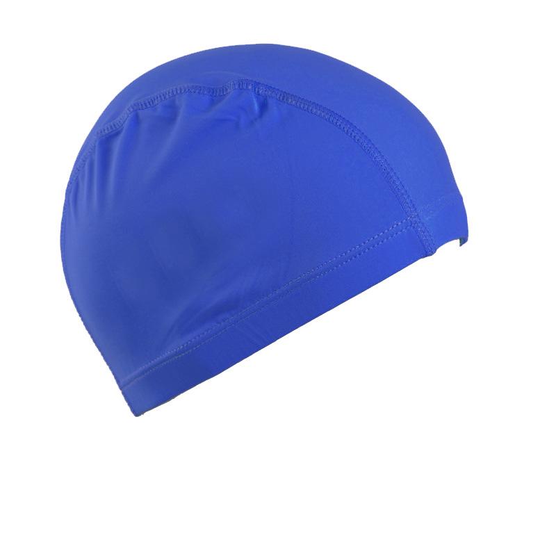 Unisex Adult Polyester Swim Cap for Long Hair, Solid Color, Elastic, Summer Wear