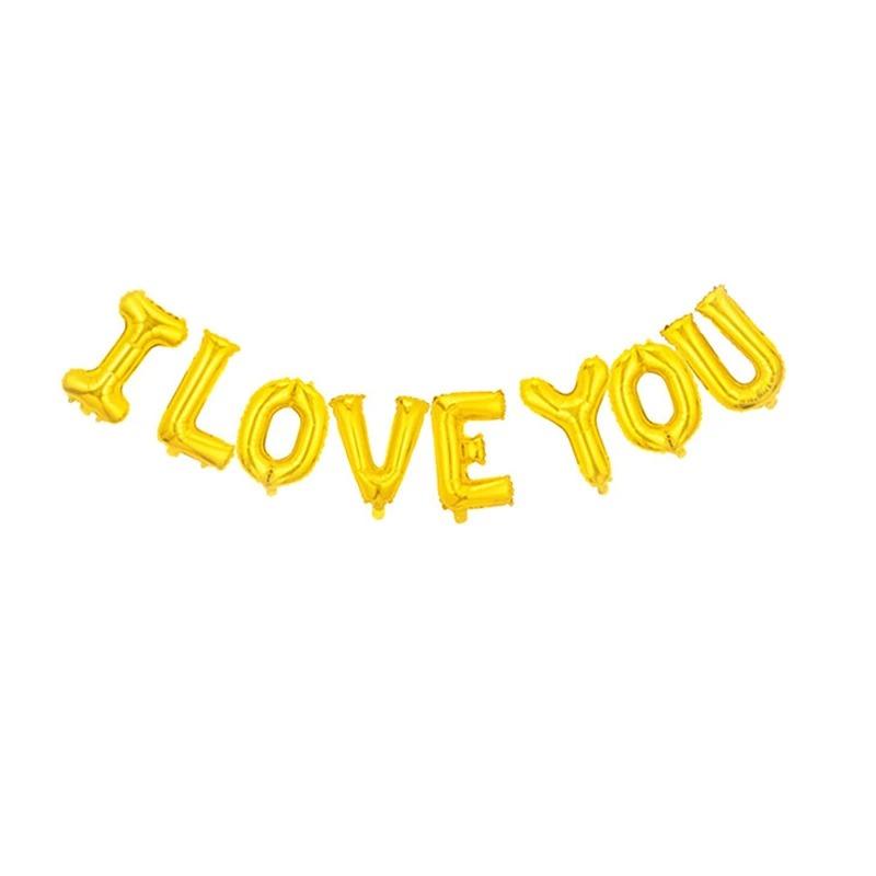 16in Foil Balloons Set: Birthday Anniversary I Love You Marry Me Party Decorations Aluminum Film Background Supplies