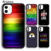 Krajews Gay Lesbické LGBT Duhová Hrdost UMĚLECKÝ Kryt na Telefon Pro iPhone 17 Air 16 15 14 plus 11 12 13 pro max coque Fundas