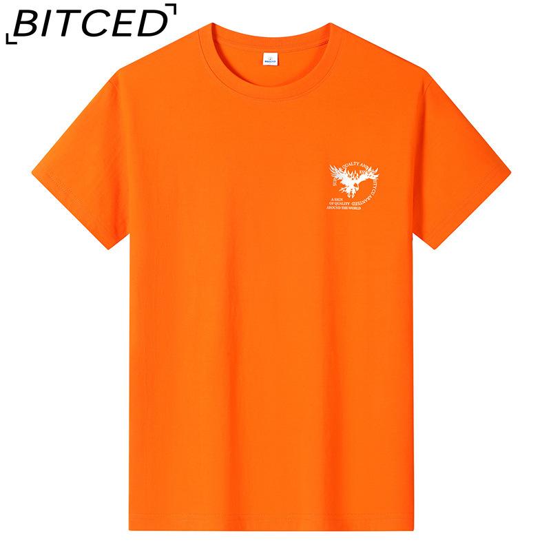 BITCED Хлопковая футболка с коротким рукавом, мужская модная свободная рубашка с половиной рукава, сострадательная рубашка с принтом