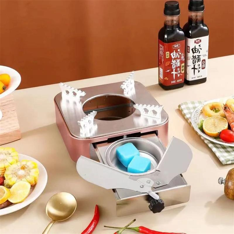Drawer Type Alcohol Stove Stainless Steel Dry Deat Pot Burner Multifunction Restaurant Hotel Household Furnace Survival Cooker