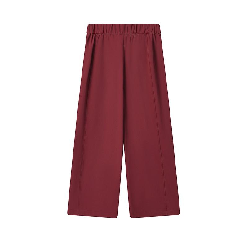 FILA By Naoki Takizawa Fashionable Versatile Slim Elegant Daily Comfortable Woven Casual Pants Women pants Red F11W542801FWI