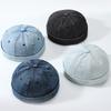Fashion Denim Docker Cap Brimless Hat Solid Skullcap Solid Color Sailor Cap Beanie Hats Men Women Bucket Cap Adjustable Dad Hat