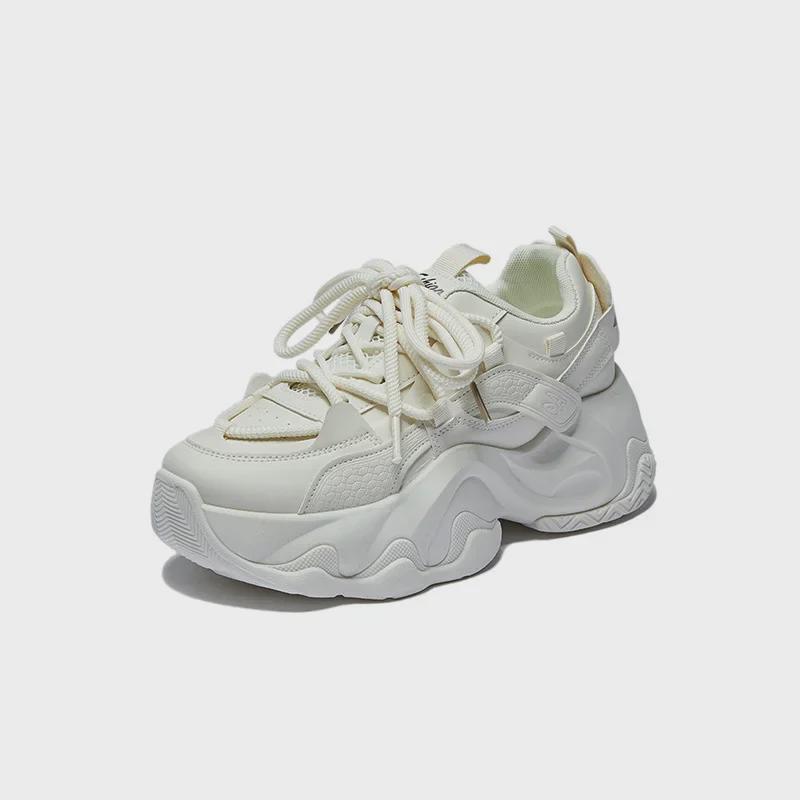 FB3306 Pantofi dama coreeani de primăvară 2025 pentru tată: Pantofi de alergare cu talpă groasă, care măresc înălțimea