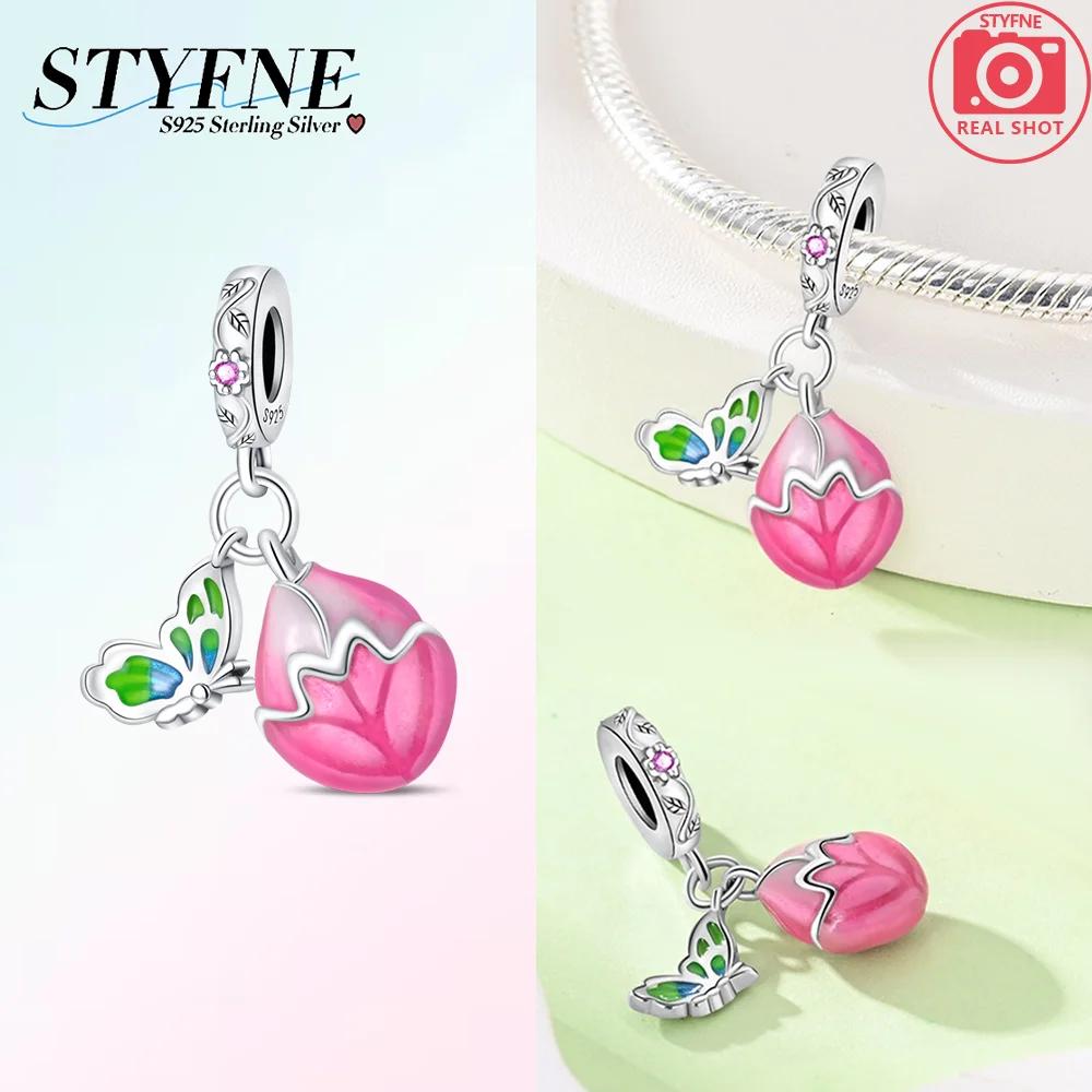 Charms Plataoriginales Butterfly Luminous Beads For Charms Copper Bracelet Beads Jewellery Making Women'S Gift