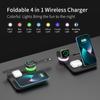 100W Fast Wireless Charger Stand 8 Lights 4 In 1 Foldable Charging Dock Station for iPhone 14 13 12 11Pro Max iWatch 8 7 AirPods