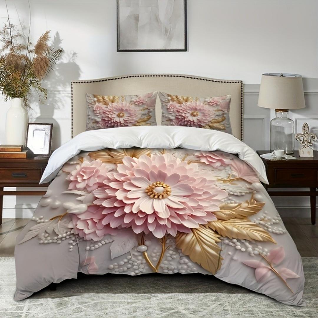 

Floral Bedding Set Princess Duvet Cover Set Quilt Cover With Pillowcase For Bedroom Decor Birthday Gift Halloween Christmas Gift EU Single135x200cm