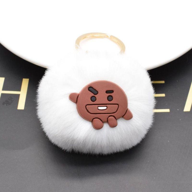 Bts Palla di Pelo Portachiavi Kpop Bts Bangtan Boys Jimin Jin Jk Jhope Ciondolo Regalo per Fan