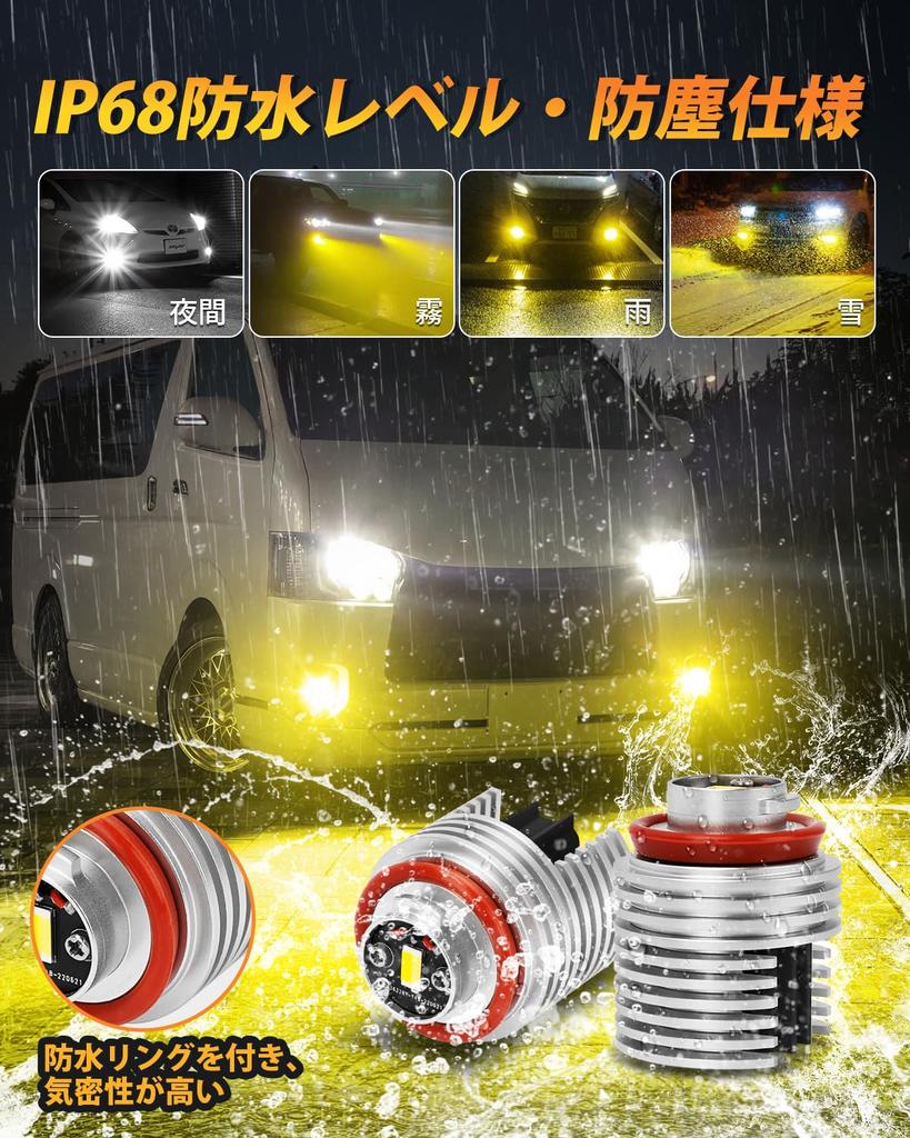 BORDAN L1B LED Fog Lights with Memory New Toyota OEM Memory Super Vehicle Inspection Quick No Modification Fits Toyota Hiace 7th Noah 90 of Dual-Color