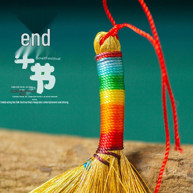 Handmade Dragon Boat Festival Mini Broom Ornament for Calming Babies