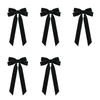 5Pcs Velvet Christmas Bow Ornament Solid Color Xmas Hanging Pendant  Christmas Decor