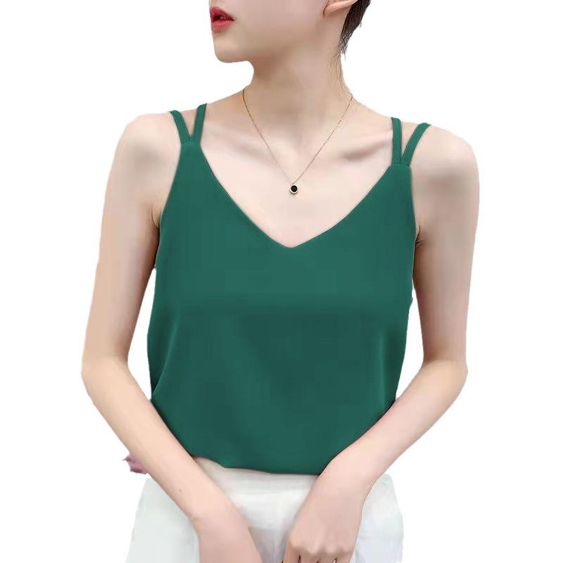 Women's Slim V-Neck Sleeveless Suit Vest - Plus Size Spring/Autumn Outerwear Camisole