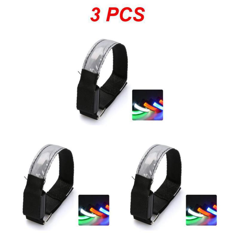 USB LED Luminous Night Running Cycling Armband Bracelet Night Glow Reflective Safety Belt Outdoor Sports Fluorescent Arm Band