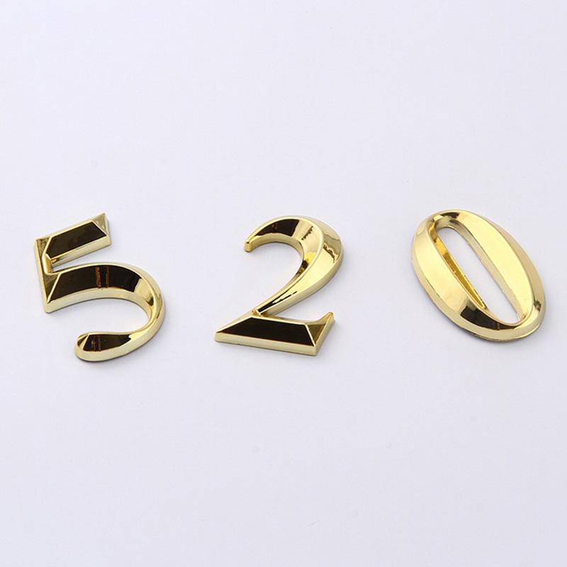 1PC Digit Door Number Sign 3D 0 To 9 Plate Tag Door Address Street Numer Apartment Sticker Hotel