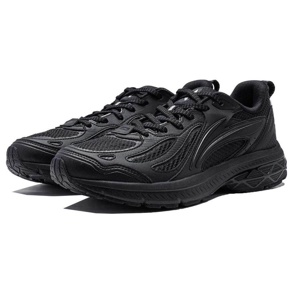 Li Ning Fuyiao V2 Lightweight High Resilience Shock Absorption Non-Slip Wear-Resistant Low-Top Running Shoes Women sneaker Black ARXT022-1