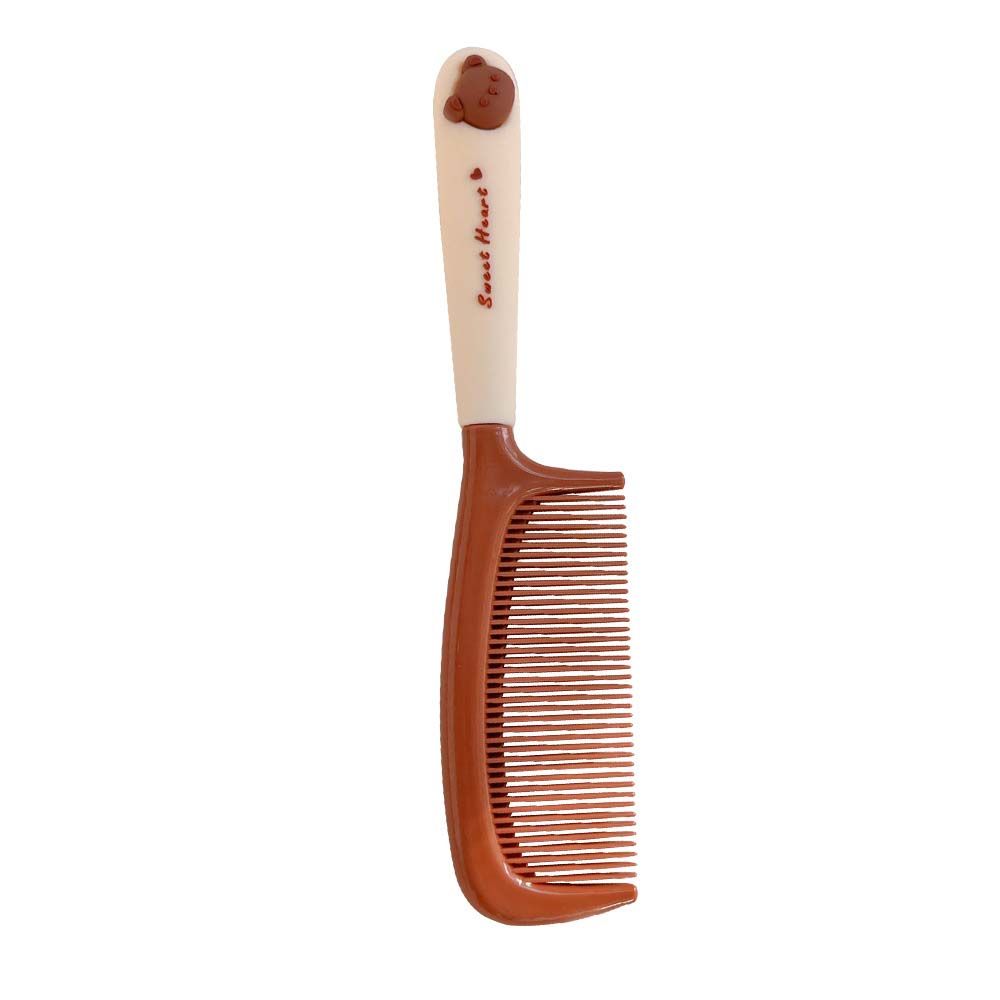 Hair Accessories Milk Tea Color Hair Comb Handle Hair Brush Cartoon Comb Hair Styling Tool