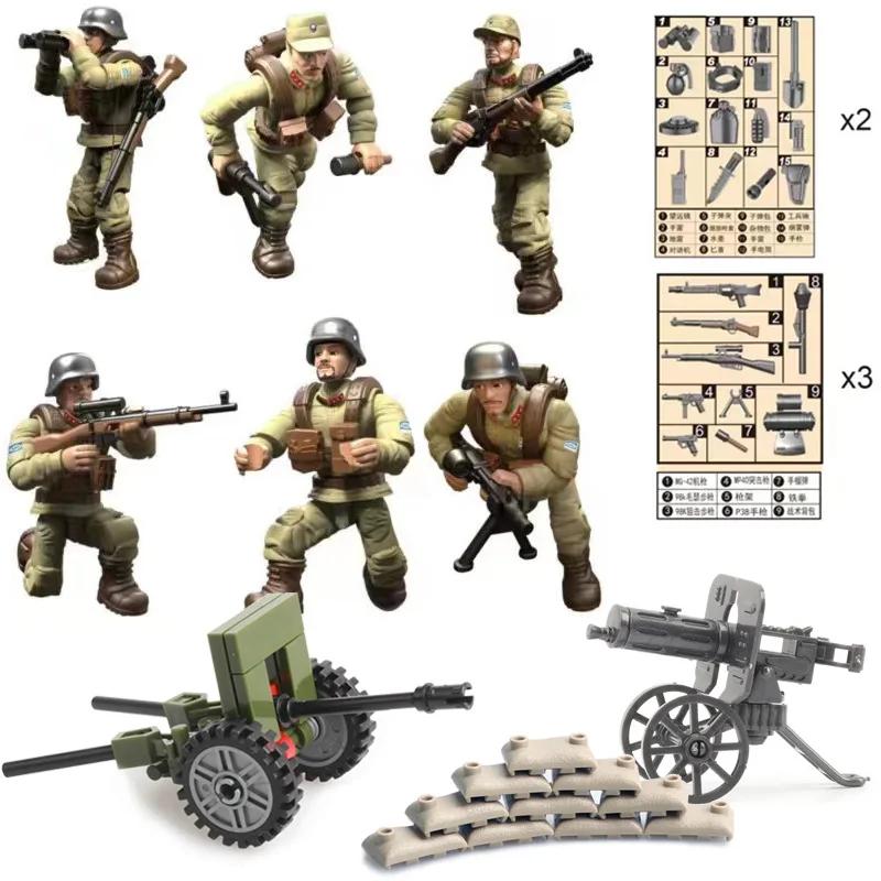 New WW2 Special Force SWAT Police Military Building Block World War 2 USA Army Soldier Figure MOC Block Brick Toy For Children