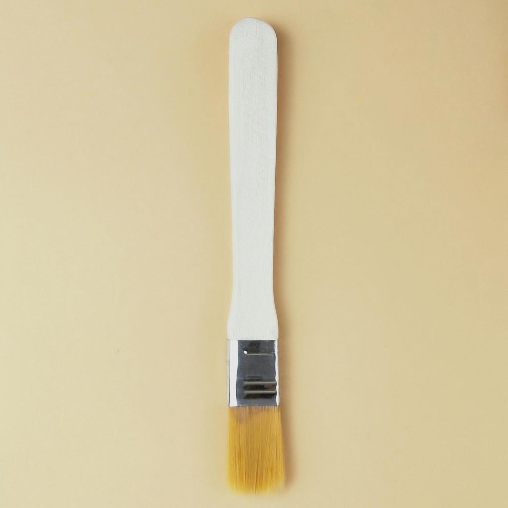 Nylon Bristle Art Brush - Wooden Handle for Oil Painting
