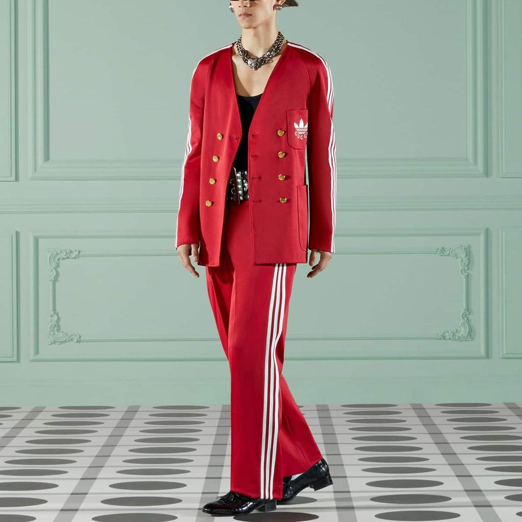 GUCCI x Adidas Originals Casual Pants Men's Red 714885-ZAKQU-6429