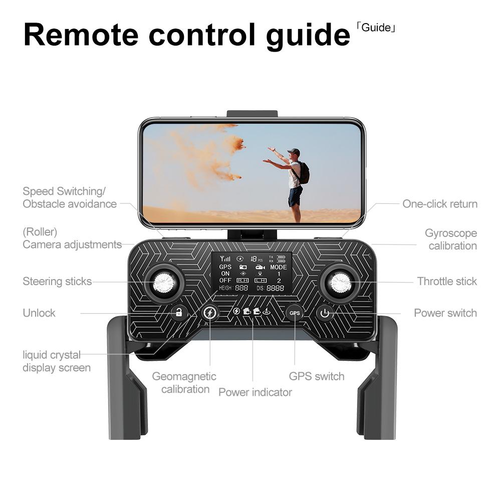V668 GPS Drone 8K Professional 3-Axis PTZ HD Three Camera 5G WIFI FPV Dron 360° Intelligent Obstacle Avoidance Brushless Motor RC Quadcopter Toys