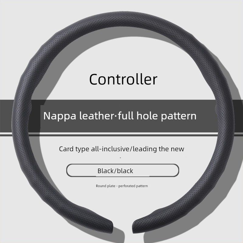 Car Steering Wheel Cover, High-End Nappa Leather, New Model, Anti-Slip, Breathable, Ultra-Thin, Universal for All Seasons