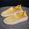 New Espadrilles Women Shoes Linen Flats Fashion Knitted Mesh Fabric Hemp Loafers Slip On Casual Cloth Sneakers Comfortable