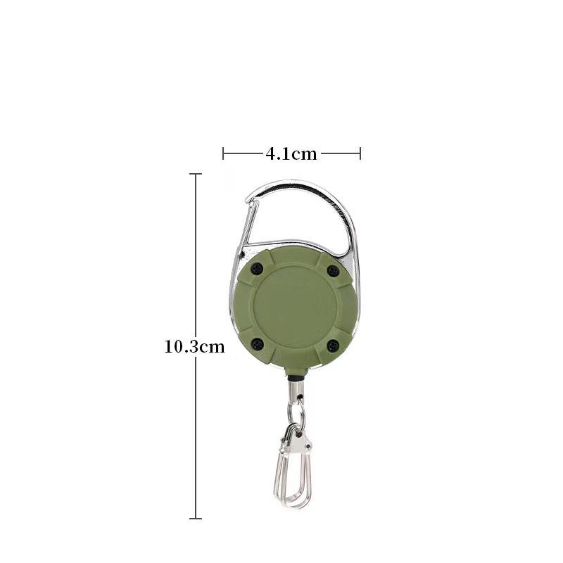 

Retractable Metal ID Card Lanyard with Zinc Alloy Keychain and ABS Pull Cord зелёный