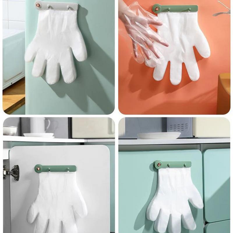 Fixed Clip Disposable Glove Rack Organizer Wall Mounted Glove Dispenser Easy To Install Glove Storage Rack with plastic Gloves
