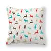 Creative And Unique Christmas Deer Digital Printing Short Plush Pillow Covers For Car Sofa Office Cushion Cover Home Goods