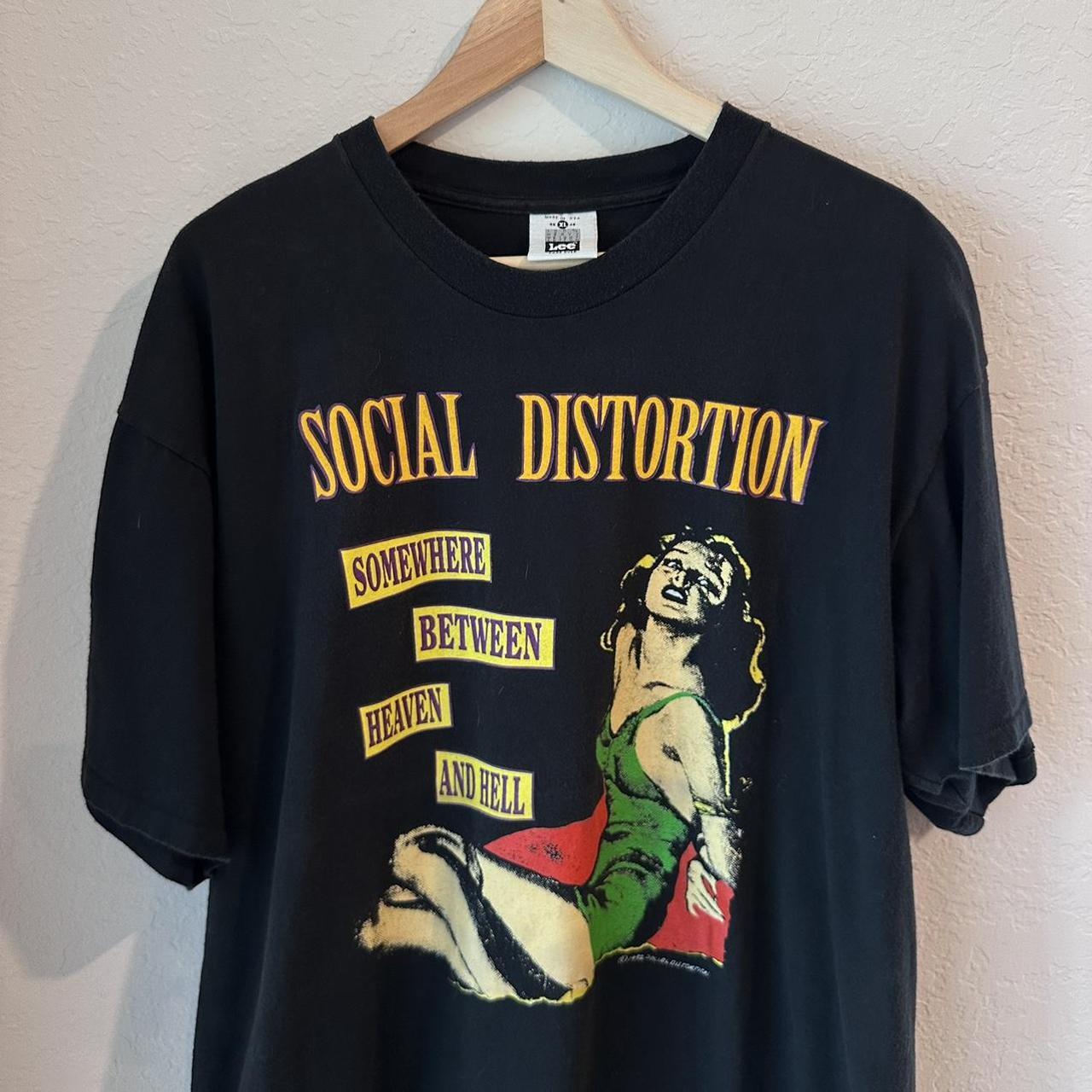 Rare 1992 Social Distortion somewhere between Heaven And Hell T shirt NH12050 L