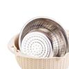 Colander with Mixing Bowl Set Fruit Vegetable Washing Basket Detachable Washer for Grapes Beans